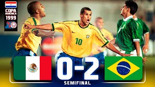 BRASIL 2-0 MÉXICO - Semifinales 🏆 Copa América Paraguay 1999 - Narración Televisa