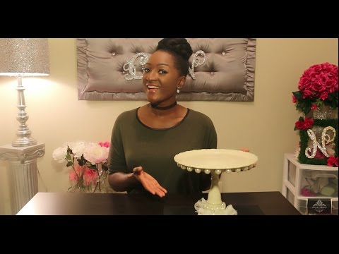 DIY DOLLAR TREE WEDDING CAKE STAND | DESSERT TRAY | CUPCAKE STAND
