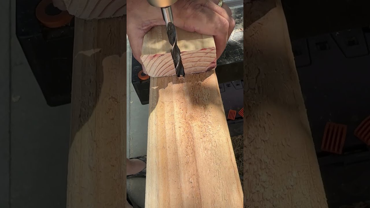 Drill STRAIGHT Using A DIY Hand JIG Woodworking