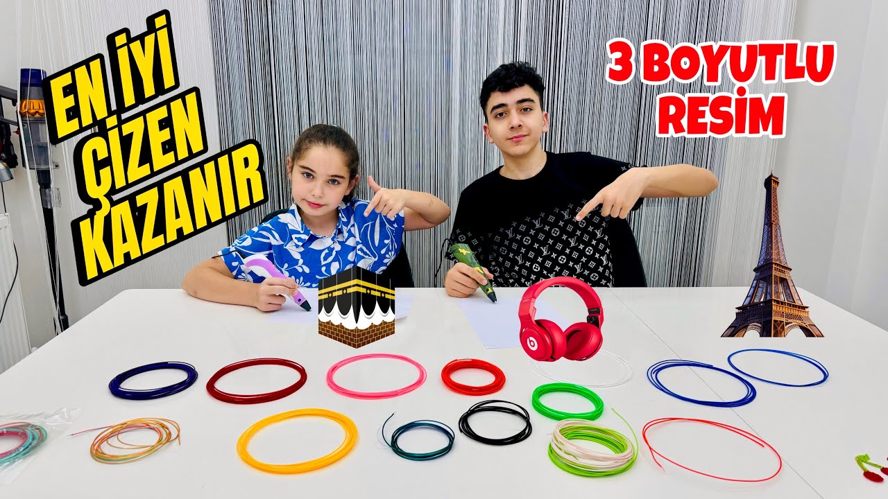 3 BOYUTLU EN İYİ ÇİZEN KAZANIR ?! KİM KAZANDI ??