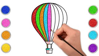 How to Draw A Hot Air Balloon | Let's Draw Step By Step | #howtodraw #drawingforkids #easydrawing