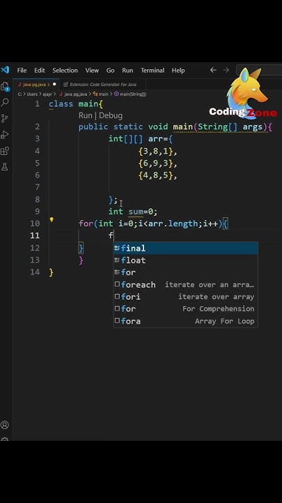sum of all elements in 2D Arrays in Java - YouTube
