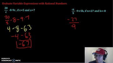 Evaluate Variable Expressions with Rational Numbers