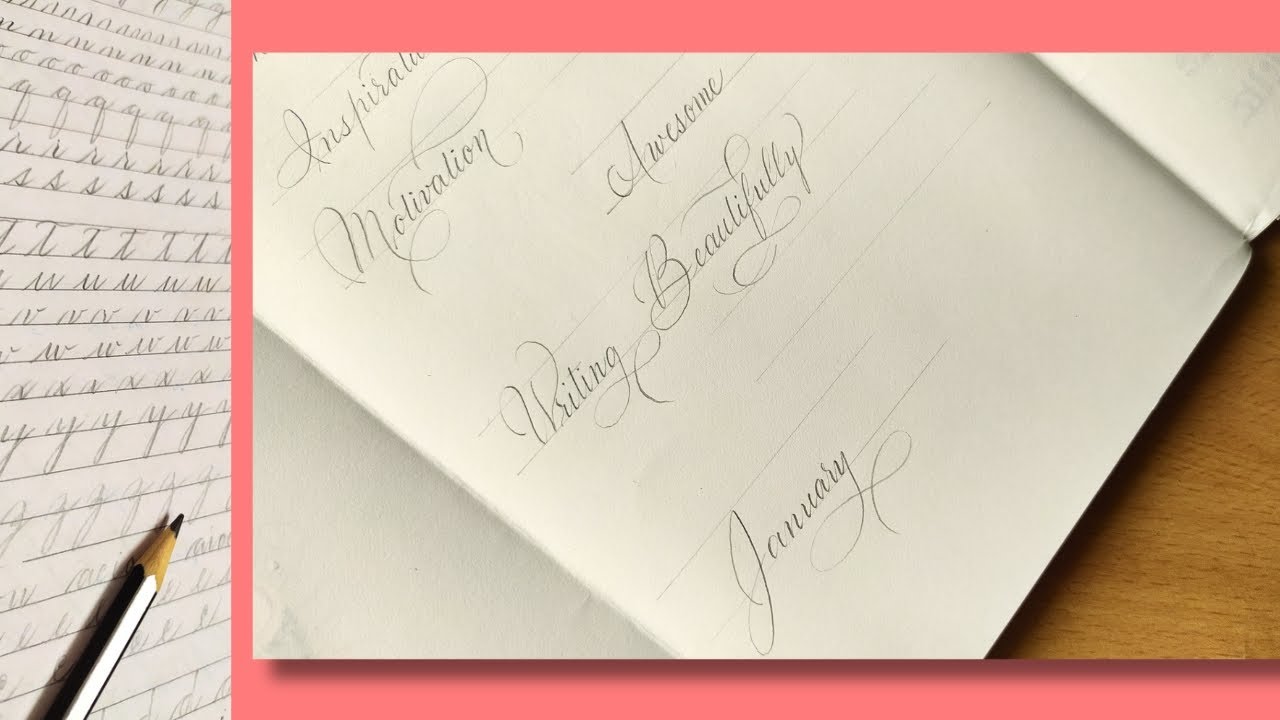 Stylish Cursive Writing in Pencil Calligraphy | Real-Time Flourishing😃 ...