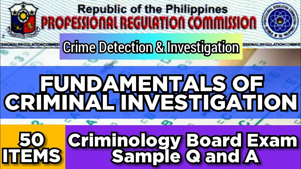 CRIMINOLOGY SELF REVIEW FUNDAMENTALS OF CRIMINAL INVESTIGATION CDI 
