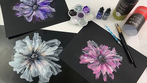 RELAXING 🌸 Flower ~ Airbrush Painting Tutorial Alcohol Ink