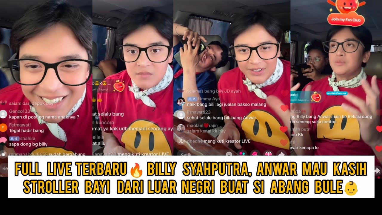 Full live Billy syahputra terbaru🔥Anwar mau kasih abang bule 👶 stroller info dari luar negeri 😱