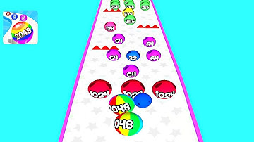 Ball Game Fun Race Run 2048 3D ! All Levels Gameplay (86-100) android,ios