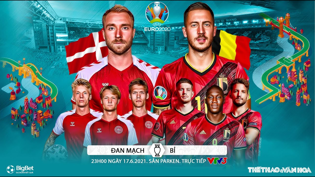 [VTV3 trực tiếp bóng đá EURO 2020] Đan Mạch vs Bỉ (23h00 ngày 17/6) – Bảng B. Soi kèo nhà cái