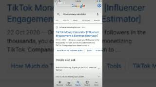 How to make Tiktok money Calculator with Google screenshot 2