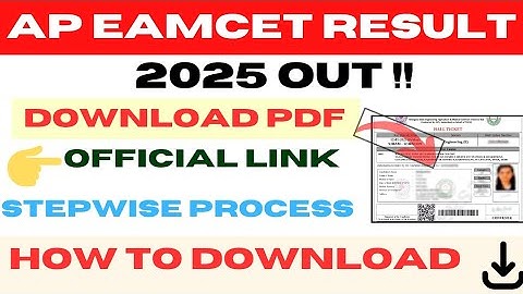 AP EAMCET Result 2025 || AP EAMCET Results 2025 #apeamcetresult