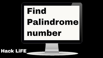 Find Palindrome number using while loop