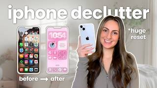 15 ways to declutter your iphone (ULTIMATE iphone organization + reset + digital declutter)