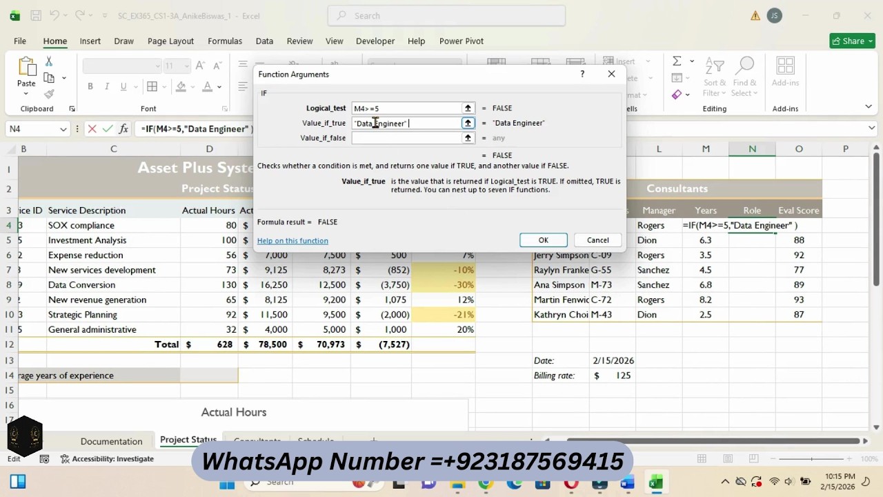 Shelly Cashman Excel 365 | Modules 1-3: SAM Capstone Project A A.W. Jones Finance Consultants