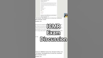 ICMR Exam Discussion