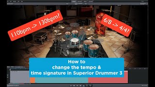 How To Change Tempo & Time Signature in Superior Drummer 3
