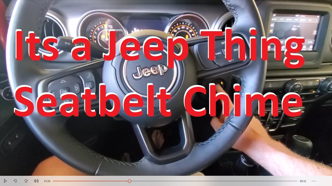 Disable the Seatbelt Chime in a Jeep Gladiator. Without tools or  programmers. Wrangler too. - YouTube