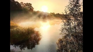How to paint bright sunrise in landscape