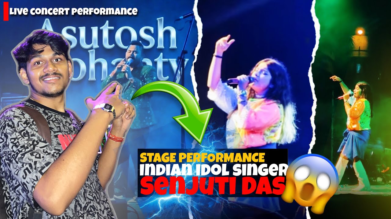 STAGE PERFORMANCE INDIAN IDOL SINGER👩‍🎤🎸//SENJUTI DAS//ASUTOSH MOHANTY🔥//FIRE PERFORMANCE ❤️‍🔥