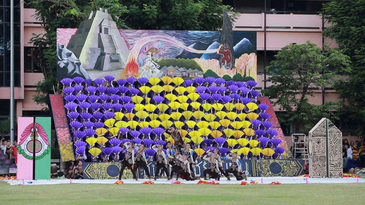 การแสดงกองเชียร์ สีม่วง เชียงแสน ปี 2560
