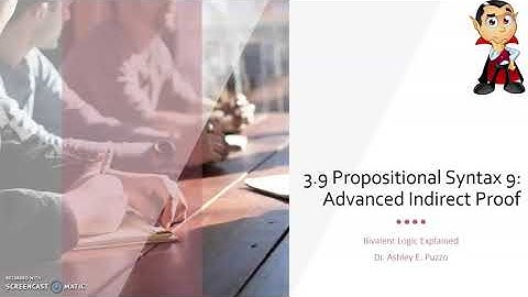 3.9a Propositional Syntax 9: Advance Indirect Proof