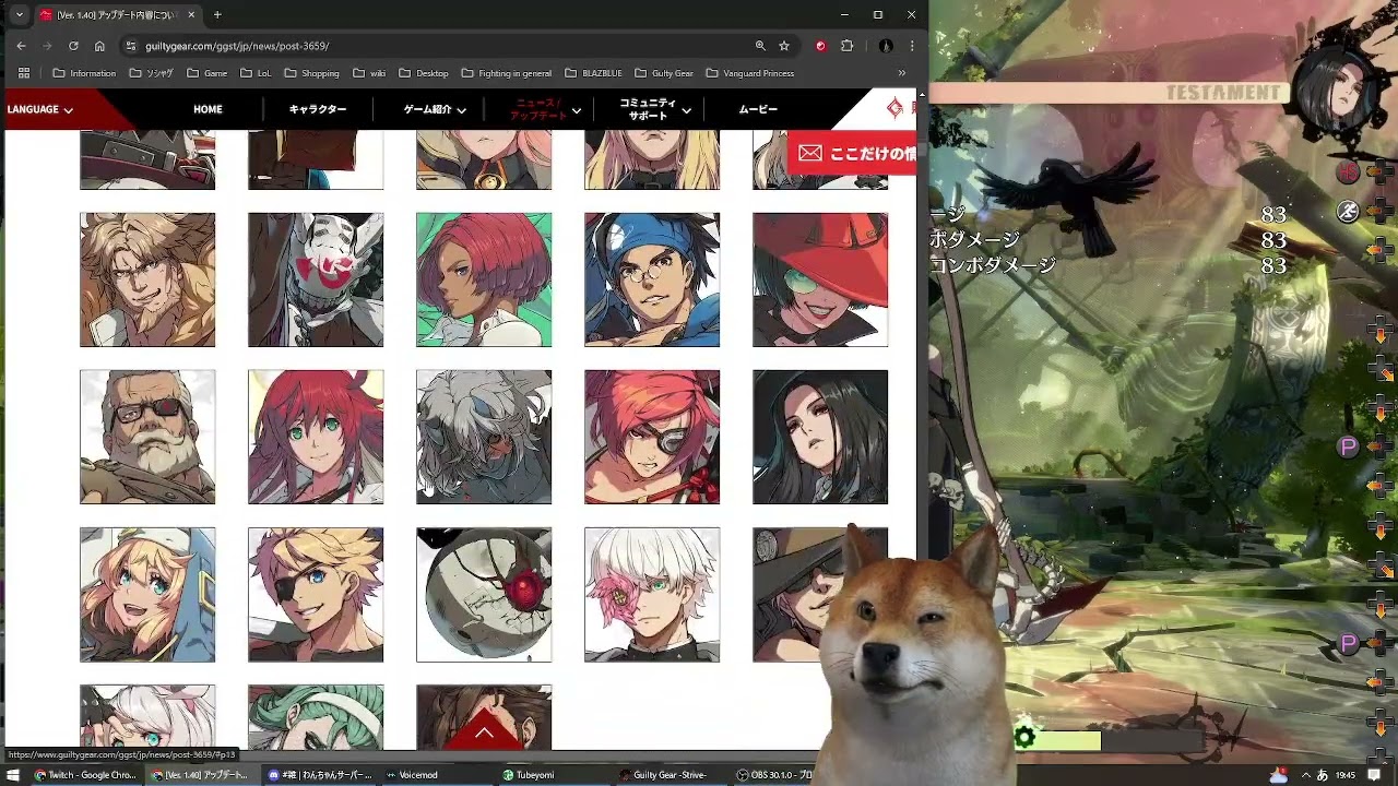 【GGST】新シーズンのパッチノート読む犬