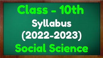Class 10 Social Science Reduced Syllabus 2022 - 2023 NCERT CBSE Green Board Mkr