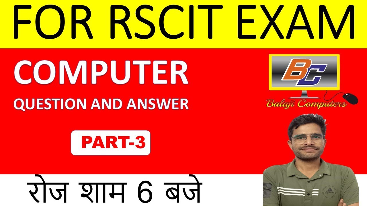 Pyq For Rscit RSCIT EXAM PART 3 QUESTION AND ANSWER #rscitexamimportantpaper - YouTube