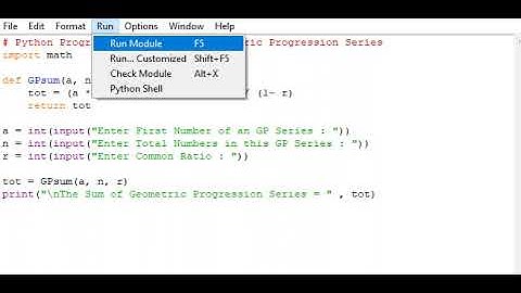 Python Program to find Sum of Geometric Progression