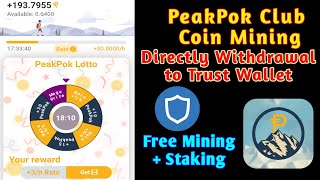 Peakpok Club coin Mining app | peakpok club defi token free mining | Cryptocurrency earning app 2023 screenshot 1