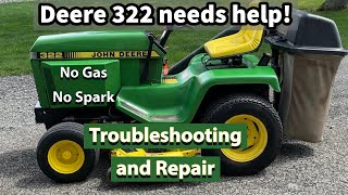 Troubleshooting and Repair John Deere 322 Tractor. Got it running quick!