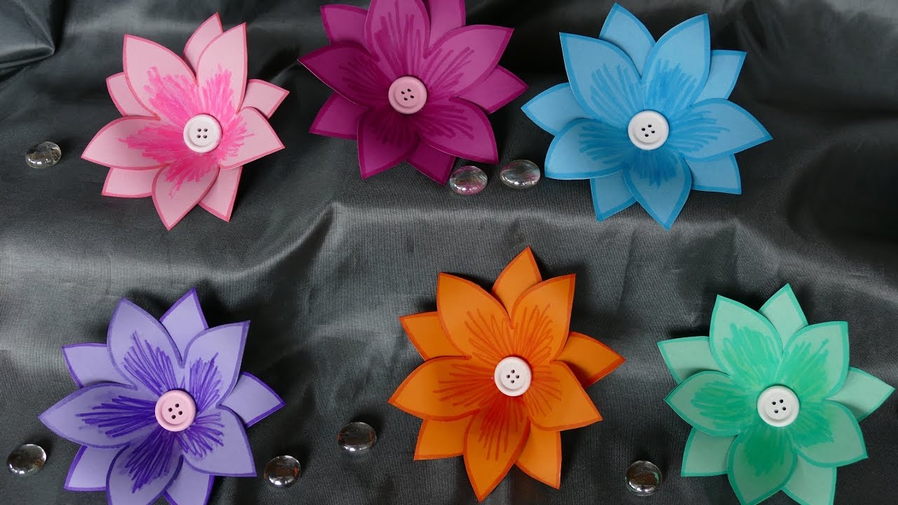 Blumen basteln – basteln mit papier – wohndeko basteln – einfach ...