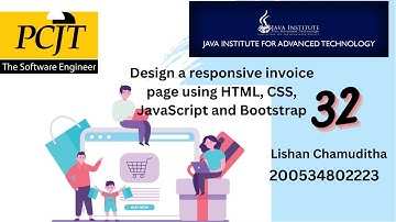 Design a responsive invoice page using HTML, CSS, JavaScript and Bootstrap  |  eShop 32