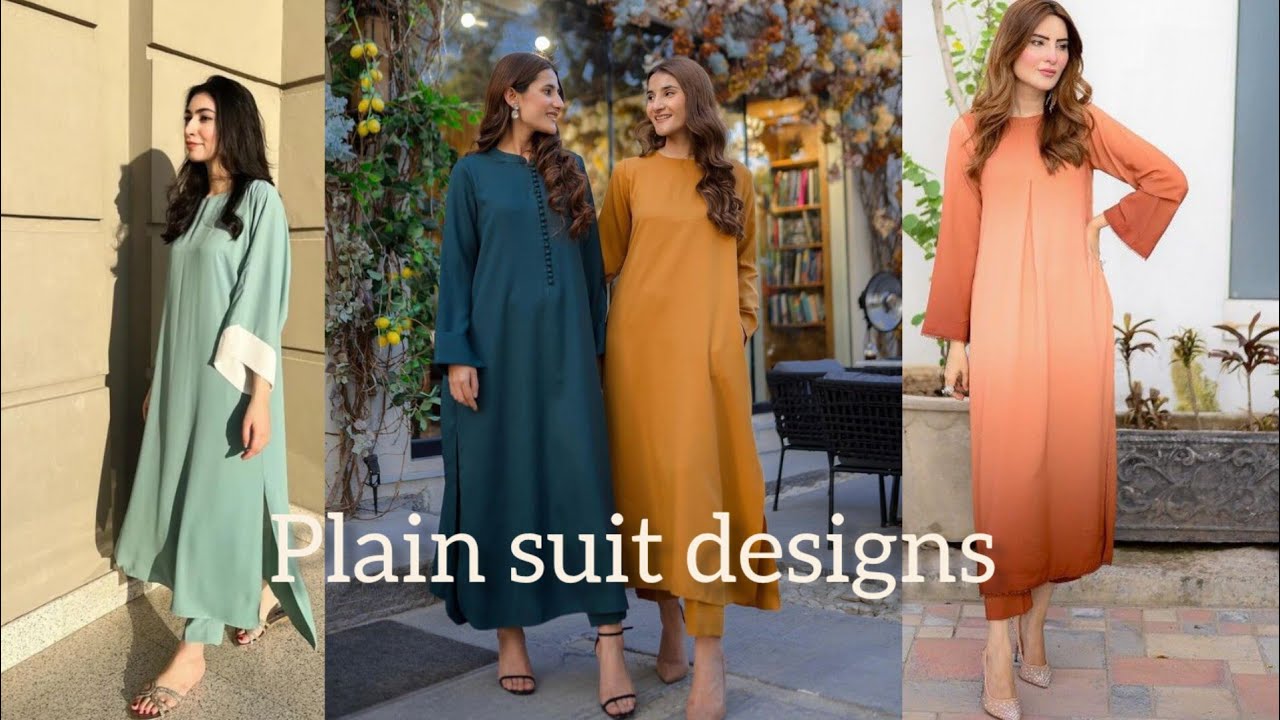 Trending Ways To Style Plain Simple Suit Designs With Dupattas – YATI