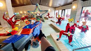 : Nerf War | Amusement Park Battle 75 (Nerf First Person Shooter)