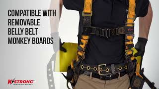 KStrong® Kapture™ Element Oil and Gas Derrick Deluxe Harness with 4 D-rings (ANSI) UFH90341G