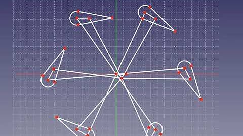 Cycloidal Rotor Traditional Pitch Control Mechanism Animation