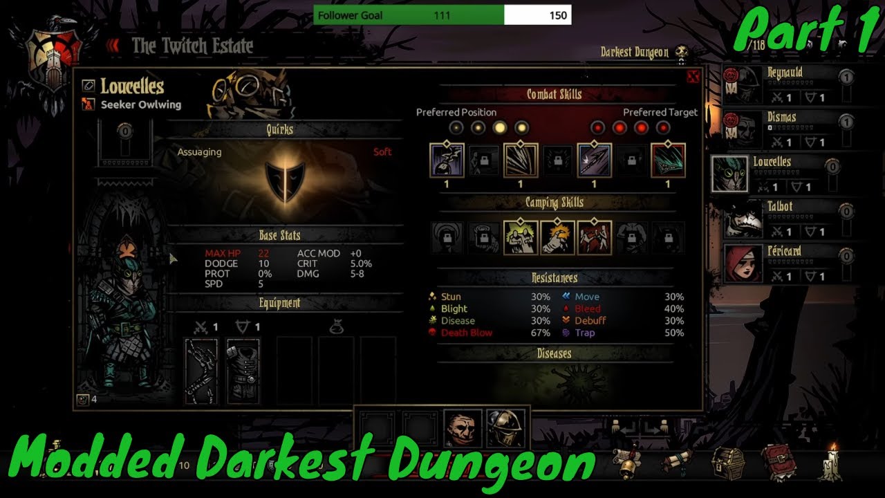 Modded Darkest Dungeon Playthrough Part 1 (Read Description) - YouTube