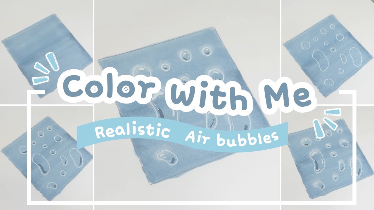 How to Color Realistic Air Bubbles with Alcohol Markers | Step-by-Step Tutorial