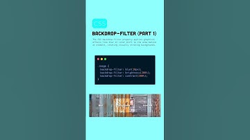 Demo of backdrop-filter property of #css (Part 1)