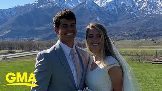 Utah couple says 'I Do' at an outdoor drive-in wedding l GMA Digital
