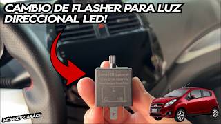 Cambio de flasher para luz direccional led Chevrolet Spark Gt o Beat