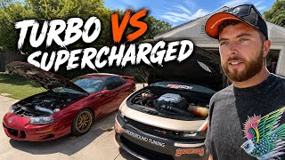Street Driving My Cammed Hellcat + Wide Open Pulls In Turbo Camaro!!