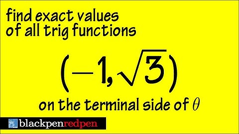 Evaluate all trig functions from a given point on the terminal side ex5