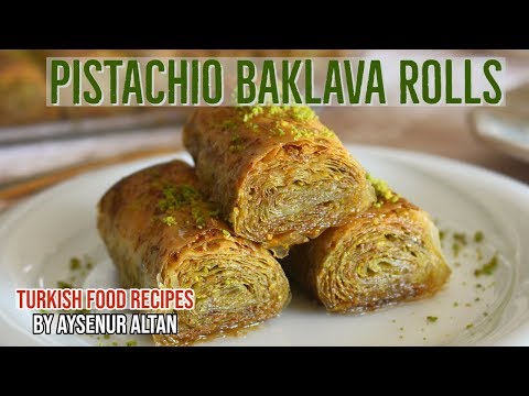 Easy Turkish Pistachio Baklava Rolls With Phyllo