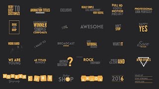 Texts Animation Bundle (After Effects Template)