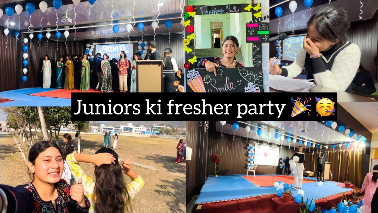 Juniors ki fresher party 🎉🥳 Ramp walk 🚶‍♀️ | vlog  |