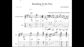 Breaking Us In Two - Joe Jackson (guitar arrangement w/tab)