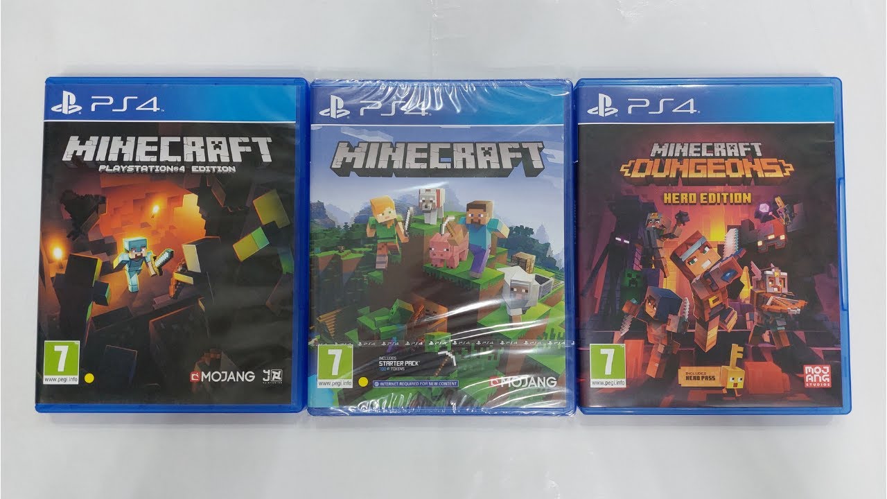 Minecraft All Editions Unboxing in PS4 | Which One You Should Buy