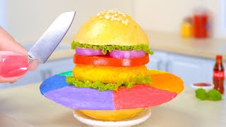 satisfying miniature rainbow chicken burger 50 best of miniature cooking ideas